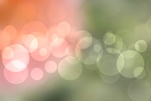 Abstract blurred vivid spring summer light delicate pastel pink green bokeh background texture with bright circular soft color lights. Card concept. Beautiful backdrop illustration.