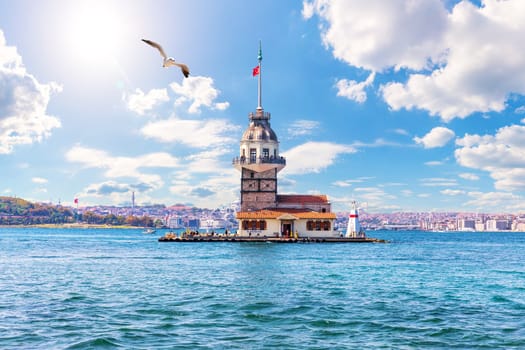 The Maiden's Tower in the Bosphorus, Istanbul, Turkey.