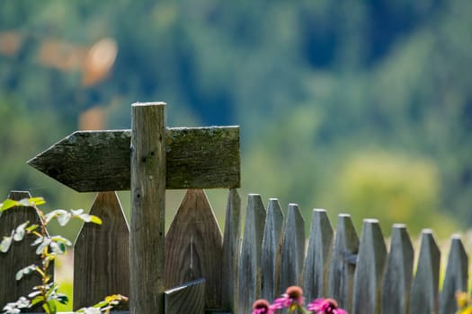 A wooden fence in south tyrol
