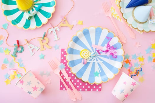 Colorful decorations and props for a fun party