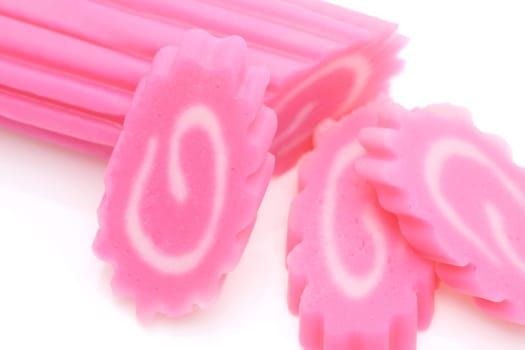Japanese food, Naruto kamaboko on white background
