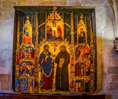 Palma Mallorca Spain June 2015 Beautiful gothic style interior in Cathedral of Santa Maria of Palma La Seu splendour and craftsmanship in architecture