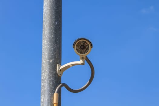 CCTV Security Camera, Closed circuit television on sky background