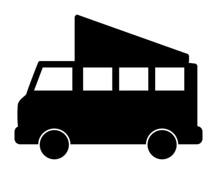 Camper auf weiss