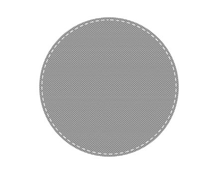Round patch with stitches