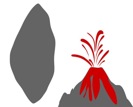 Karte von Tonga mit Vulkan