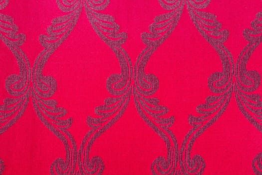 pattern on red fabric texture for background