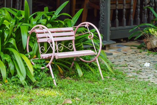 Old Bench in the garden for relax