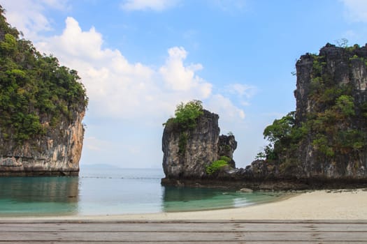 View of koh hong island krabi,Thailand, Tropical beach scenery