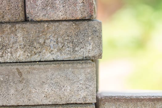 Bricklaying - pile of bricks, Stack of paving stone. Ready for construction