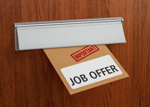 A letter with the label Job offer