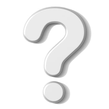 White question mark 3D render illustration isolated on white background