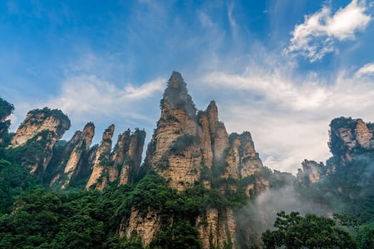 The Gathering of Heavenly Soldiers scenic rock formations, Avatar mountains nature park, Zhangjiajie, Hunan Province, China