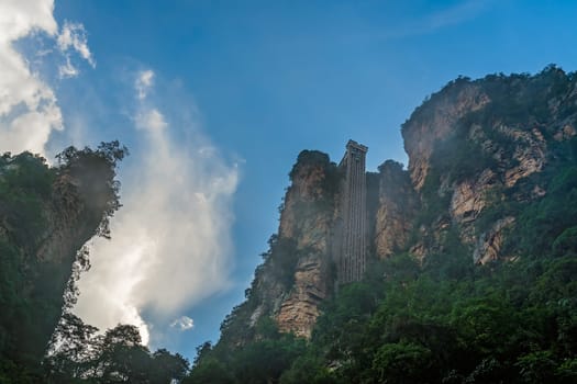 Bailong Elevator lift, Avatar mountains nature park, Zhangjiajie, Hunan Province, China