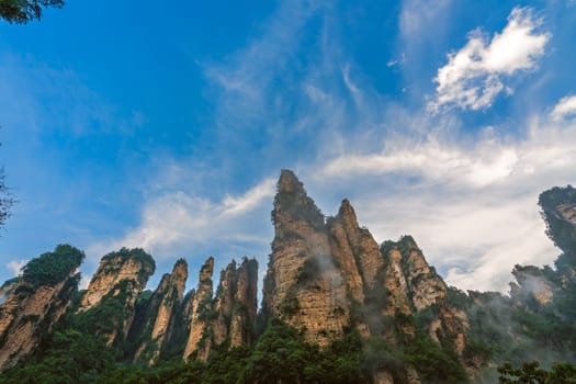 The Gathering of Heavenly Soldiers scenic rock formations, Avatar mountains nature park, Zhangjiajie, Hunan Province, China