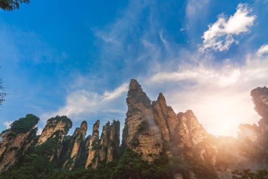 The Gathering of Heavenly Soldiers scenic rock formations, Avatar mountains nature park, Zhangjiajie, Hunan Province, China