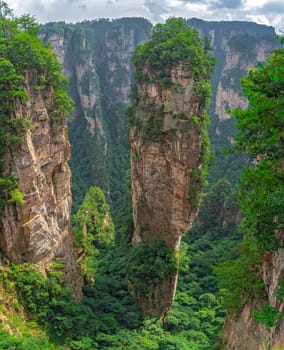 Heaven Pillar Hallelujah Mountain in Tianzi mountain range, Avatar mountains nature park, Zhangjiajie, China