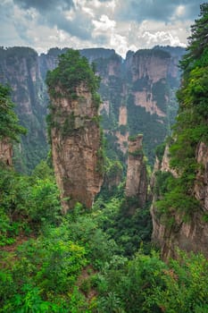 Heaven Pillar Hallelujah Mountain in Tianzi mountain range, Avatar mountains nature park, Zhangjiajie, China