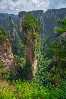 Heaven Pillar Hallelujah Mountain in Tianzi mountain range, Avatar mountains nature park, Zhangjiajie, China