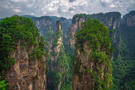 Heaven Pillar Hallelujah Mountain in Tianzi mountain range, Avatar mountains nature park, Zhangjiajie, China