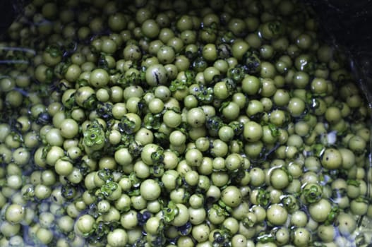 Fresh Diospyros mollis fruits Background , Thai herb and Natural dyes for fabric