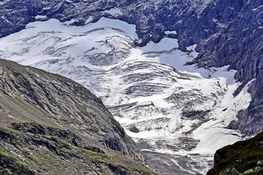 Ödenwinkelkees in the Hohe Tauern in August 2019