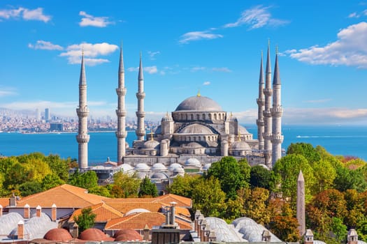 Famous Blue Mosque or Sultan Ahmet Mosque in Istanbul, Turkey.