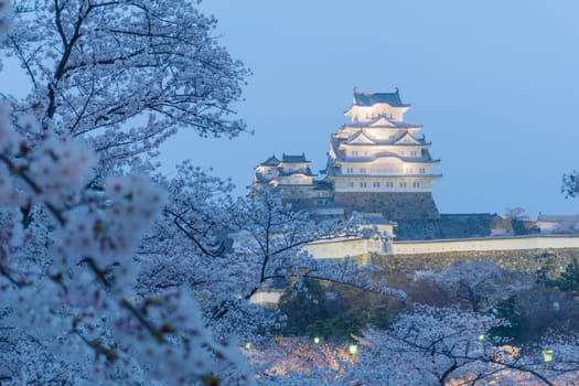 Himeji Castle known as White Heron Castle due to its elegant, white appearance. The castle is both a national treasure and a world heritage site. Unlike many other Japanese castles, it was never destroyed by war, earthquake or fire and survives to this day as one of the country's twelve original castles.