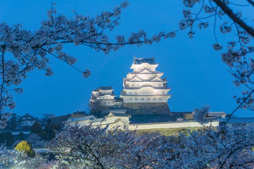 Himeji Castle known as White Heron Castle due to its elegant, white appearance. The castle is both a national treasure and a world heritage site. Unlike many other Japanese castles, it was never destroyed by war, earthquake or fire and survives to this day as one of the country's twelve original castles.