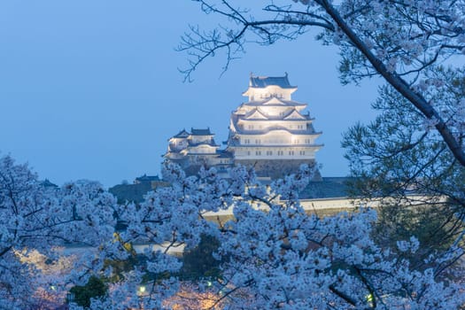 Himeji Castle known as White Heron Castle due to its elegant, white appearance. The castle is both a national treasure and a world heritage site. Unlike many other Japanese castles, it was never destroyed by war, earthquake or fire and survives to this day as one of the country's twelve original castles.