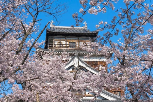 Hiroshima Castle is a castle in Hiroshima, Japan. It was constructed in the 1590s, but was destroyed by the atomic bombing on August 6, 1945. It was rebuilt in 1958, a replica of the original that now serves as a museum of Hiroshima's history before World War II.