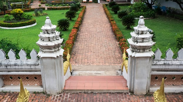 Ho Phra Keo temple Laos sacred holy stairs garden