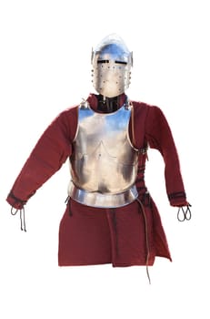 Medieval moorish warrior armour suit. Middle Age defensive items of muslim arrmy