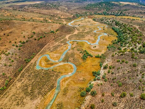 Aerial View of Sevier river in Utah