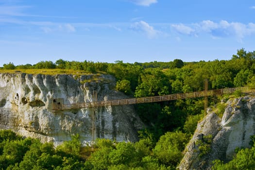 Entrance to the rock monastery in Balkan mountains