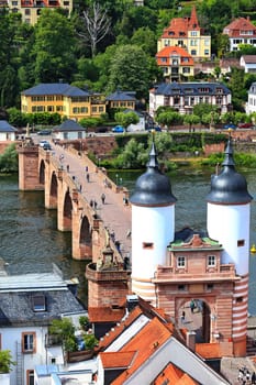 Heidelberg Baden-Wuerttemberg/ Germany - 07 09 2019: Heidelberg is a city Germany, with many historical a ttractions here , Alte Brücke