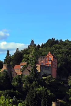 The Hirschhorn Castle on the Neckar