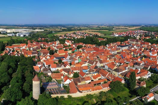 Aerial view of Iphofen in Bavaria