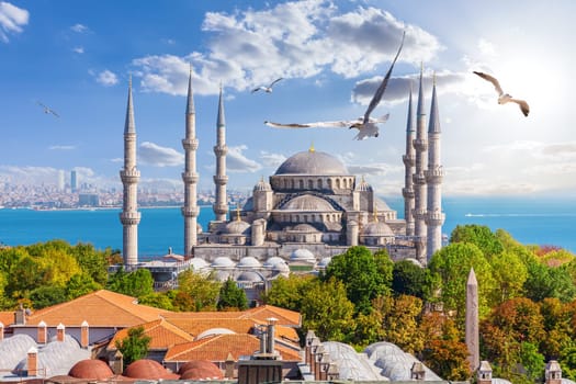 Famous Sultan Ahmet Mosque in Istanbul, Turkey.