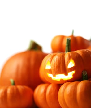 Glowing jack-o'-lantern