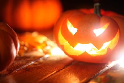 Halloween jack o' lantern background