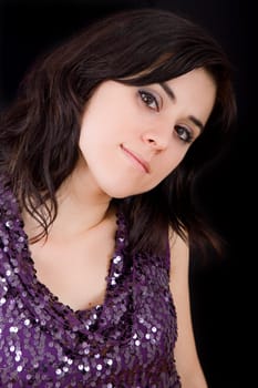 an young beautiful woman close up portrait