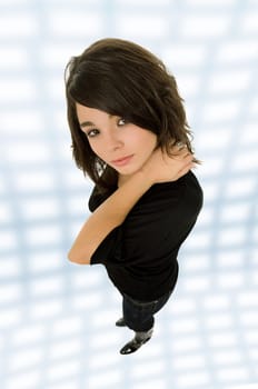 young beautiful woman full body studio picture