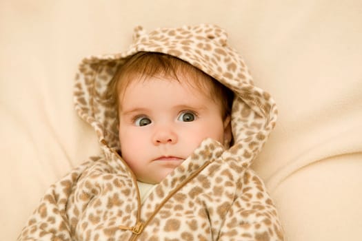 young baby portrait, studio picture