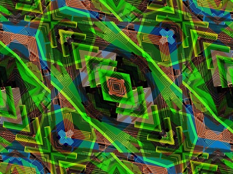 Ethnic pattern. Abstract kaleidoscope fabric design texture