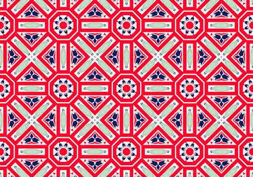 Ethnic pattern. Abstract kaleidoscope fabric design texture