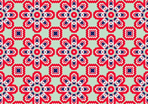 Ethnic pattern. Abstract kaleidoscope fabric design texture