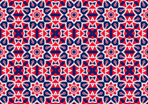 Ethnic pattern. Abstract kaleidoscope fabric design texture