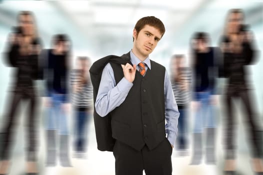 young worried business man portrait at the office