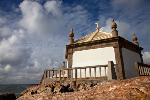 Senhora da Pedra chapel at the beach of Miramar, Gaia, Portugal